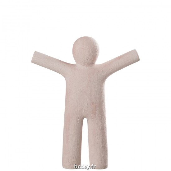 J-Line J Line petits maurices statuettes Jolipa P Tit Maurice Rugueux Poly Rose Large.