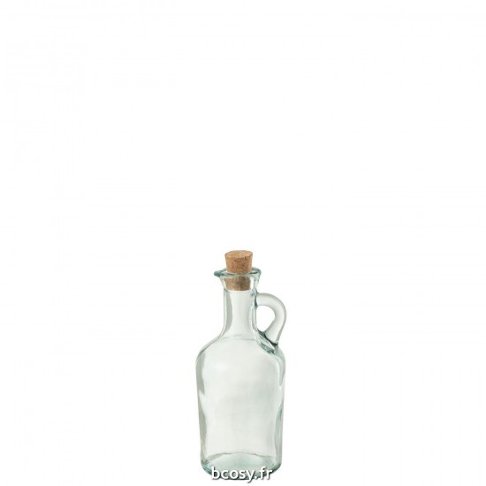 J-Line J Line bouteilles Jolipa Carafe Ronde Et Bouchon Verre Recycle.