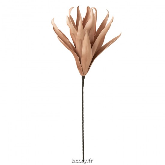 J Line Fleur Branche Feuilles Longues 1 Tete Eva Rose Nude L90xB21xH15 cm JLine 32951 by Jolipa 32951.