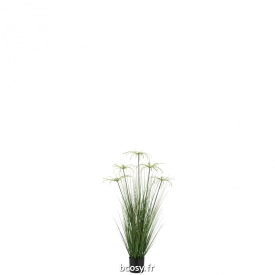 J Line Cyperus Alternifolius 5 Têtes En Pot Pvc Vert Small L32xB32xH100 cm JLine 33110 by Jolipa 33110.