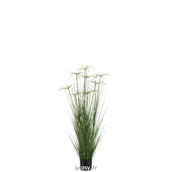 J Line Cyperus Alternifolius 8 Têtes En Pot Pvc Vert Medium L30xB30xH132 cm JLine 33111 by Jolipa 33111.