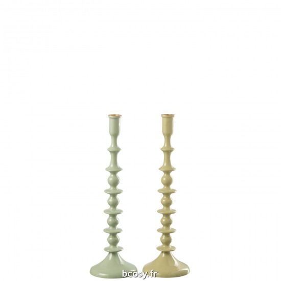 J-Line J Line chandeliers candélabres Jolipa Chandelier Aluminium Vert Assortiment De 2.