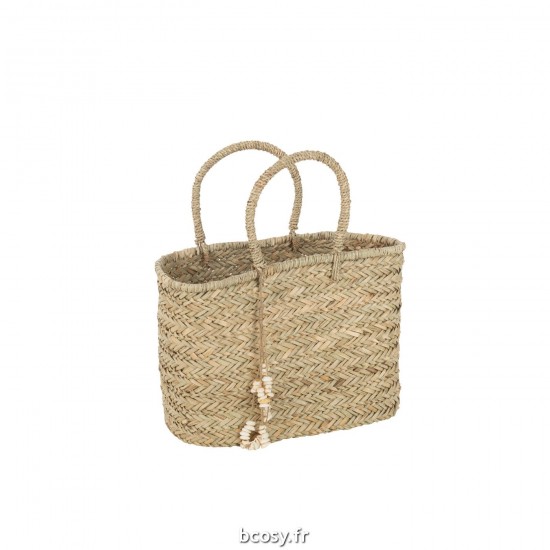J-Line J Line sacs de plage Jolipa Sac De Plage Coquillages Jute Naturel Large.