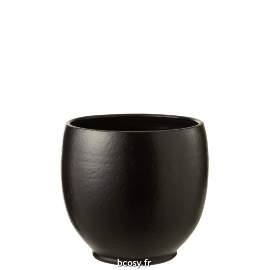 J Line Bloempot Ying Keramiek Zwart Large L35xB35xH37 cm JLine 34061 by Jolipa 34061.