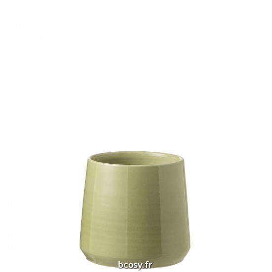 J Line Cachepot Rond Ceramique Vert Medium L24xB24xH22 cm JLine 34148 by Jolipa 34148.