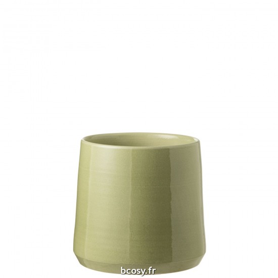 J Line Cachepot Rond Ceramique Vert Large L28xB28xH26 cm JLine 34149 by Jolipa 34149.
