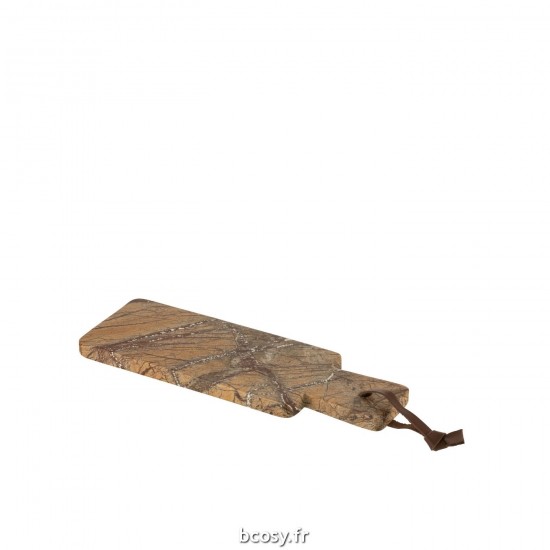 J-Line J Line planches à découper Jolipa Planche A Decouper Oni Rectangulaire Marbre Marron Ocre Small.