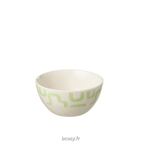 J Line Bol Motif Porcelaine Vert L15xB15xH8 cm JLine 34365 by Jolipa 34365.