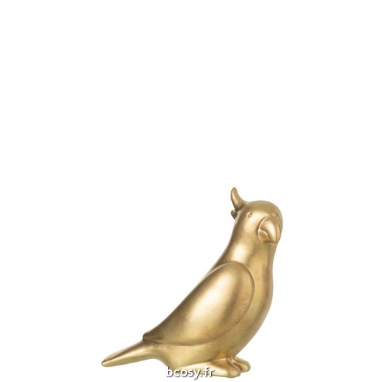 J Line Cackatoo Ceramic Gold L24xB11xH22 cm JLine 34564 by Jolipa 34564.