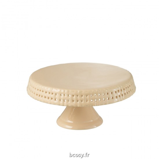 J Line Plat A Tarte Ceramique Peche Medium L25xB25xH12 cm JLine 34687 by Jolipa 34687.