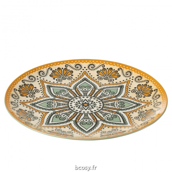 J-Line J Line assiettes de service vaisselles Jolipa Assiette Jam Porcelaine Mix Small.