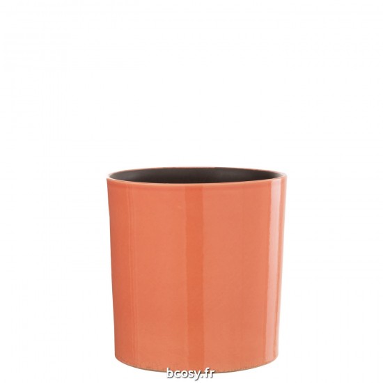 J Line Flower Pot Flek Ceramic Pink Medium L20xB20xH20 cm JLine 34752 by Jolipa 34752.