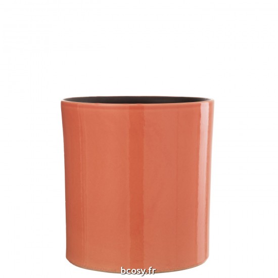 J-Line J Line cachepots de fleur Jolipa Pot De Fleurs Flexible Ceramique Rose Large.