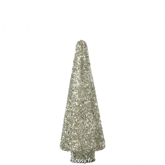 J Line Sapin De Noel Paillettes Verre Argent Small JLine 35134 by Jolipa 35134.