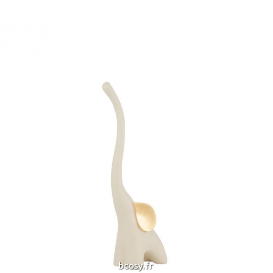 J Line Elephant Resine Creme Or Small JLine 35372 by Jolipa 35372.