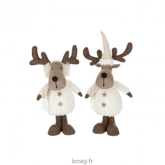 J-Line J Line rennes caribous Jolipa Renne Echarpe Textile Beige Marron Large Assortiment De 2.