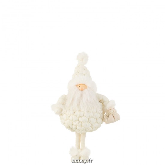 J Line Pere Noel Cadeau Sac Textile Blanc Small JLine 35574 by Jolipa 35574.