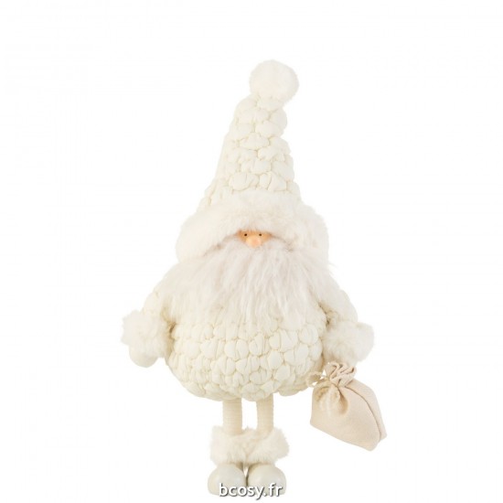 J-Line J Line peres noël Jolipa Pere Noel Cadeau Sac Textile Blanc Large.