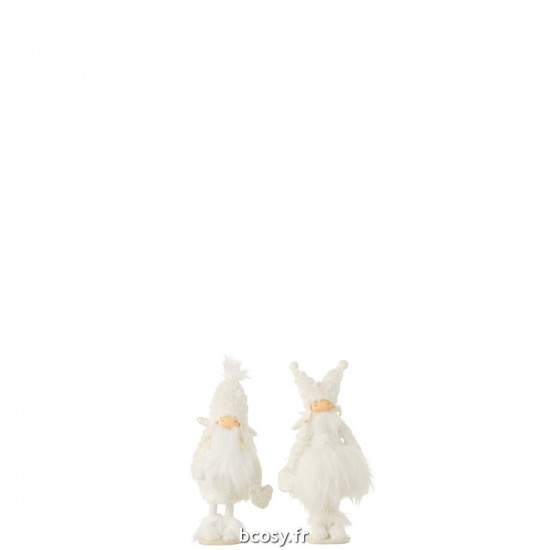 J Line Ange Coeur Textile Small JLine 35576 by Jolipa 35576 Assortiment de 2 pcs.