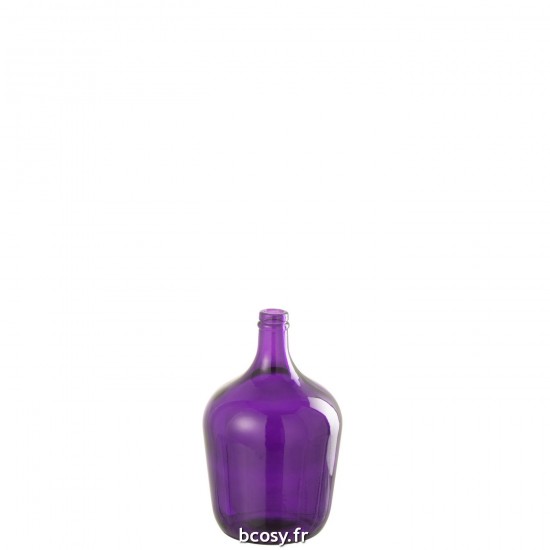 J Line Vase Bouteille Verre Mauve JLine 35723 by Jolipa 35723.