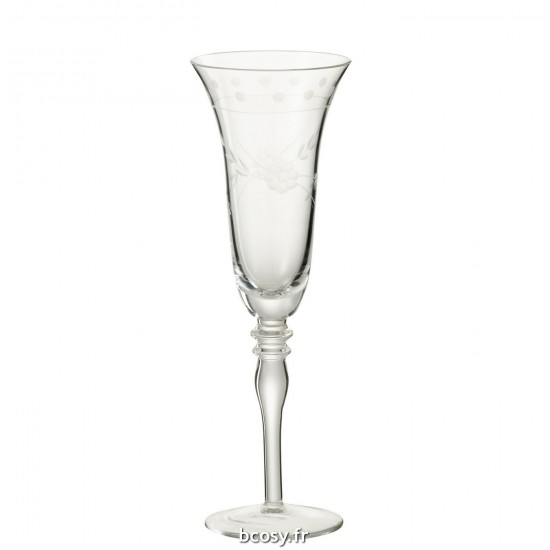 J-Line J Line flutes coupes à champagne Jolipa Flute A Champagne Grave Verre Transparent.