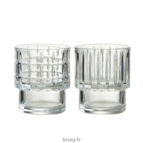 J Line Verres A Whisky Duet Verre Transparent JLine 36404 by Jolipa 36404 Assortiment de 2 pcs.