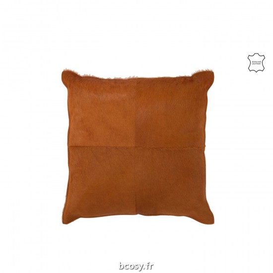 J-Line J Line coussins Jolipa Coussin Peau De Bete Cuir Camel.