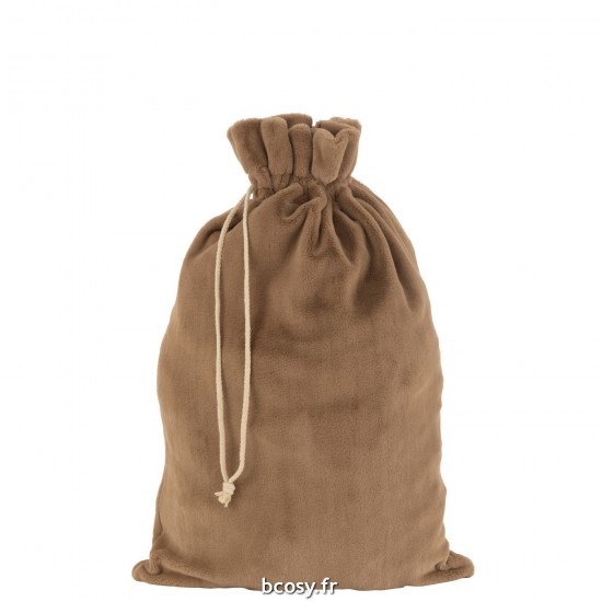 J-Line J Line hivers Jolipa Sac Noel Doux Textile Brun Large.