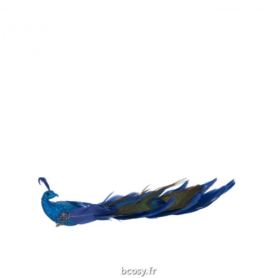 J Line Paon Clip Paillettes Polyfoam Plumes Bleu JLine 36991 by Jolipa 36991.