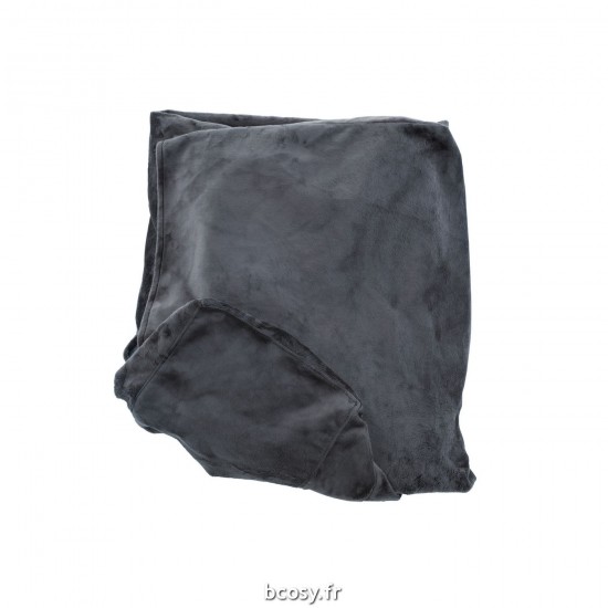 J-Line J Line housses de chaises baches de protection Jolipa Housse Fauteuil 9 Coussins Monaco Velours Xl Gris Fonce.