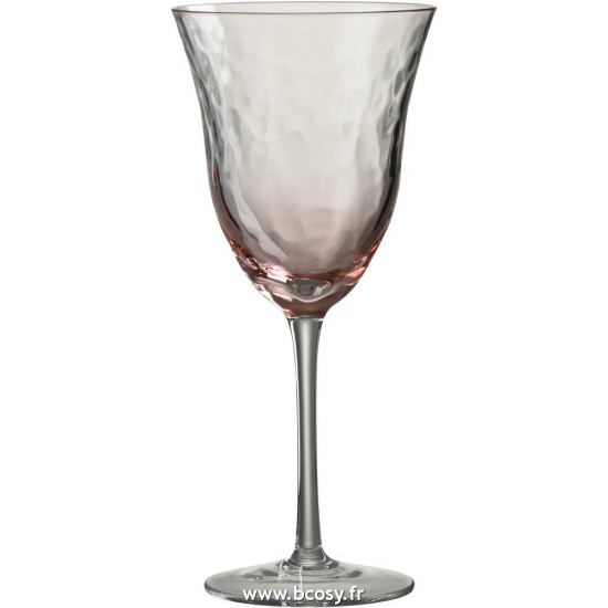 J-Line verres a vin Jolipa Jline Verre A Vin Irregulier Verre Rose
