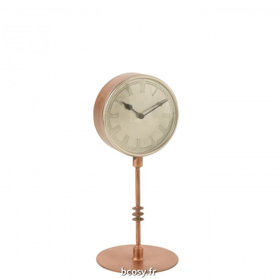 J Line Horloge Sur Pied Antique Metal Cuivre Small JLine 37706 by Jolipa 37706.