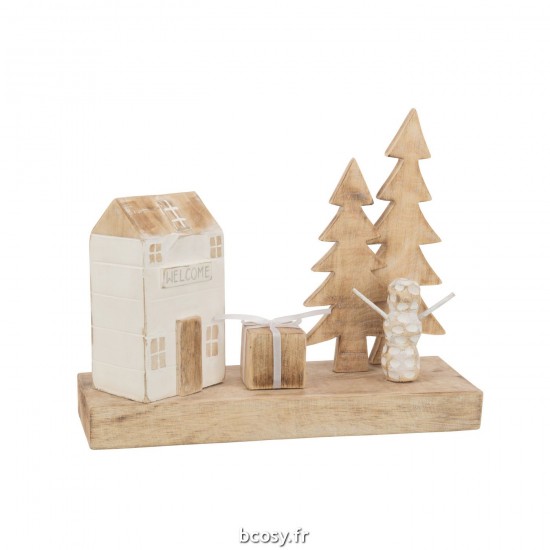 J Line Decoration Maison Cadeau Sapin Bois Blanc JLine 37883 by Jolipa 37883.