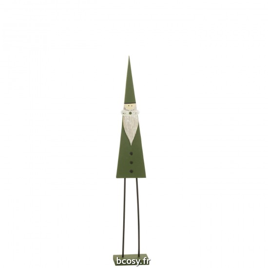 J Line Pere Noel Sur Pied Bois Vert Medium JLine 37896 by Jolipa 37896.