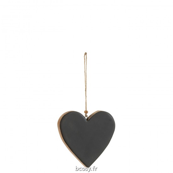 J Line Suspension Cœur Bois Noir Large JLine 37956 by Jolipa 37956.