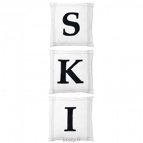 J-Line J Line coussins Jolipa Coussin Ski Cotton Blanc Ass3.