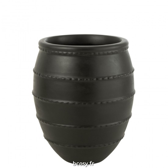 J Line Cachepot Terracotta Noir JLine 39513 by Jolipa 39513.