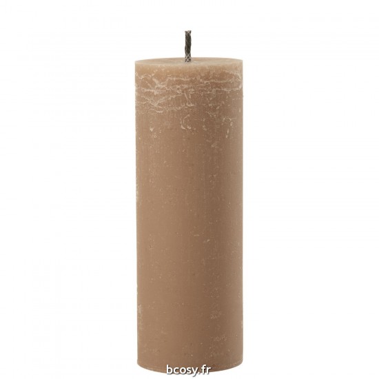 J-Line J Line bougies Jolipa Bougie Exterieure Pilier Paraffine Taupe Extra Large 50Heures.