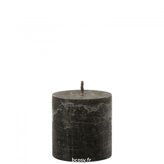 J Line Bougie Exterieure Pilier Paraffine Noir Small 70Heures JLine 40045 by Jolipa 40045.