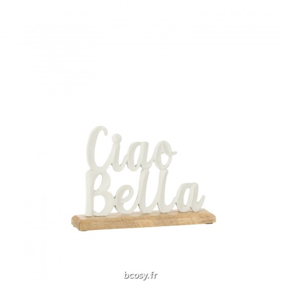 J Line Ciao Bella Sur Socle Aluminium Blanc Small JLine 40234 by Jolipa 40234.