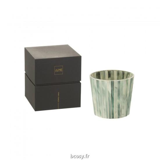 J-Line J Line bougies parfumées Jolipa Bougie Parfumee Noa Seaside Bliss Bleu Clairsmall 45 Heures.