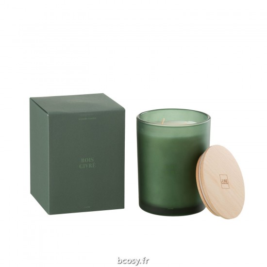 J-Line J Line bougies parfumées Jolipa Bougie Senteur Accords Essentiels Bois Givré 52H.
