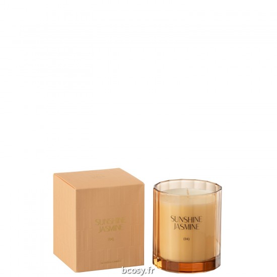J-Line J Line bougies parfumées Jolipa Bougie Senteur Sunshine Jasmine Verre 30 Heures.