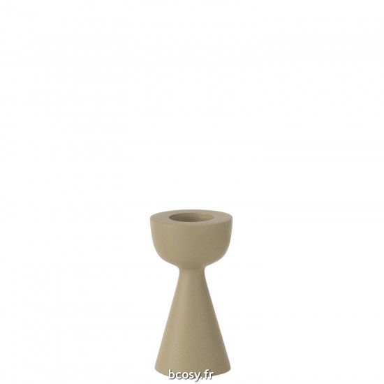 J-Line J Line chandeliers candélabres Jolipa Bougeoir Cone Aluminum Ivoire Small.