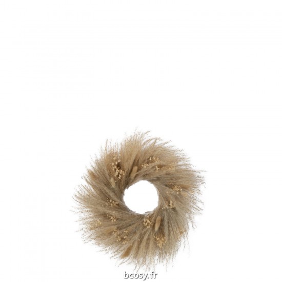 J Line Couronne Plantes Sechees Fleurs Naturel Small JLine 41616 by Jolipa 41616.
