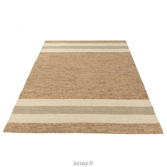 J-Line J Line tapis moquettes Jolipa Tapis Moucheté Rayures Laine Mix.