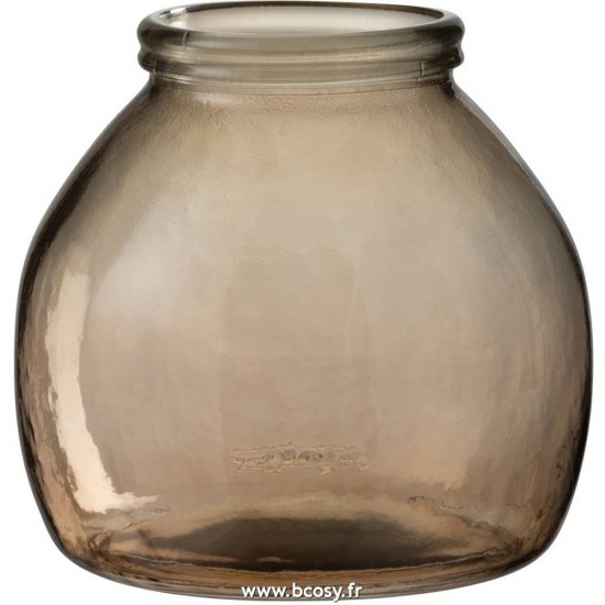 J-Line J Line vases Jolipa Vase Boule Verre Marron Clair.