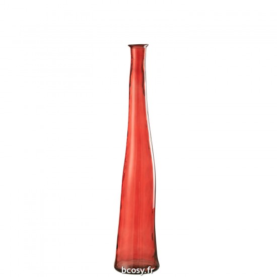 J Line Vase Noah Verre Rouge Medium JLine 42258 by Jolipa 42258.