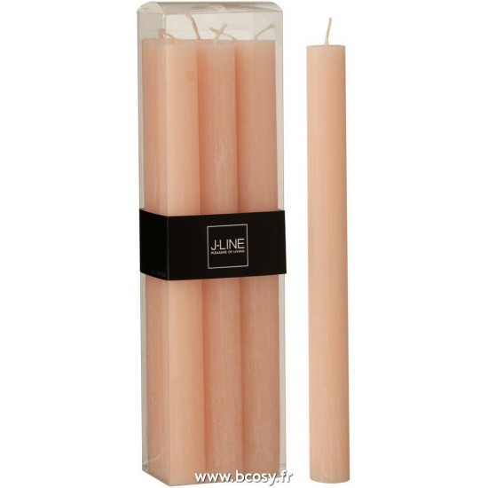 J-Line J Line bougies Jolipa Boite 6 Bougies Peche 9H.