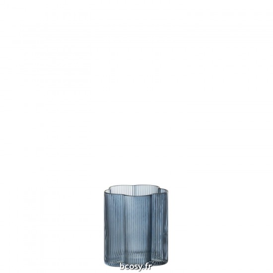 J Line Verre Fiore Verre Bleu Fonce JLine 42525 by Jolipa 42525.